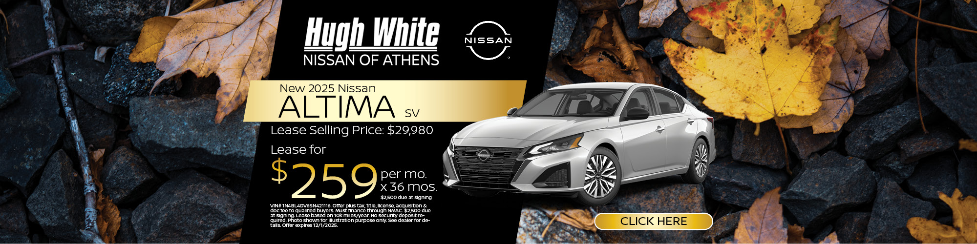 2025 Nissan Altima Lease Offer | Hugh White Nissan Athens