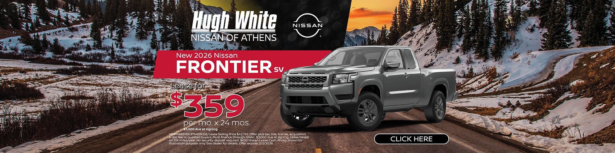 2026 Nissan Frontier Lease Offer | Hugh White Nissan Athens