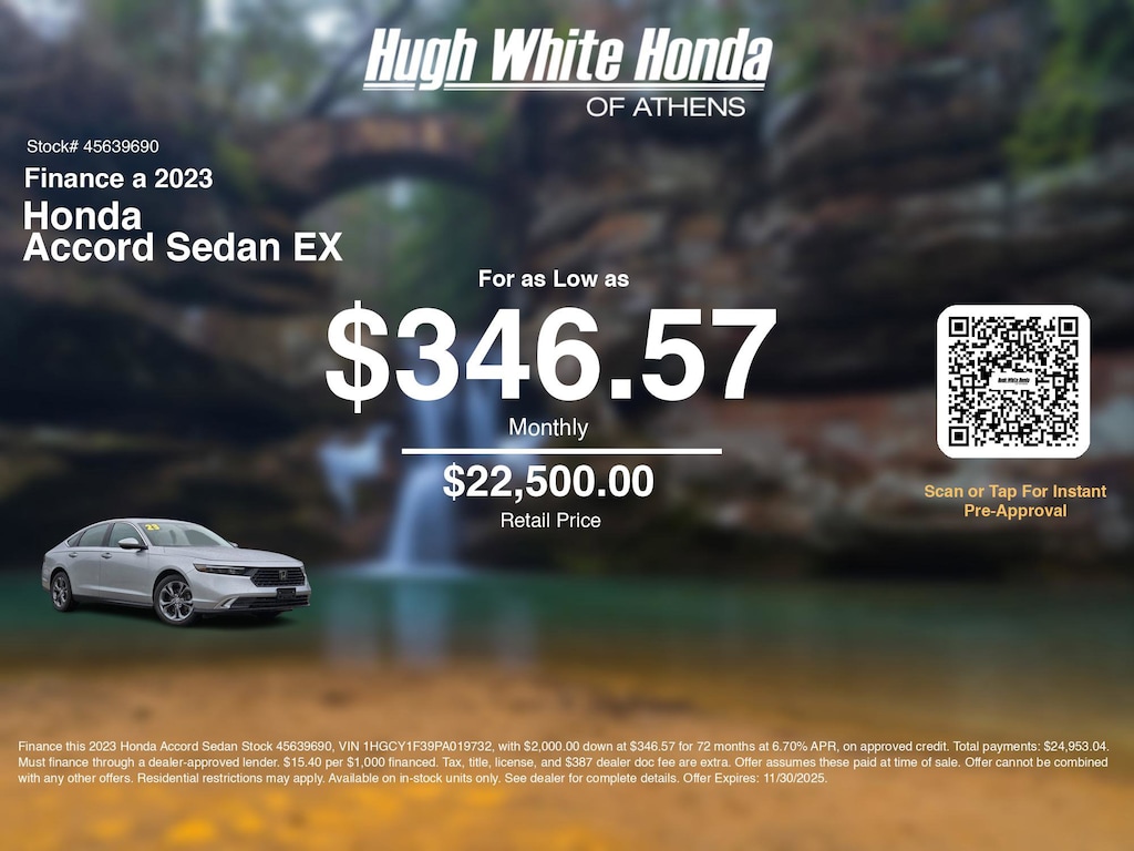 Used 2023 Honda Accord EX Sedan