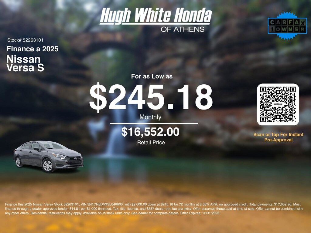 Used 2025 Nissan Versa 1.6 S Sedan