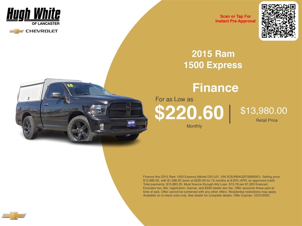 Used 2015 Ram 1500 Tradesman/Express Truck Regular Cab