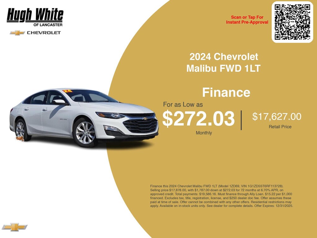 Used 2024 Chevrolet Malibu 1LT Sedan