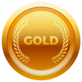 Gold car detailing badge