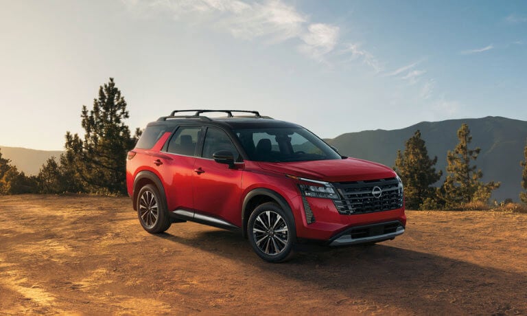 2026 Nissan Pathfinder parked atop mountain