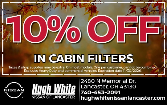 10% Off In Cabin Filters