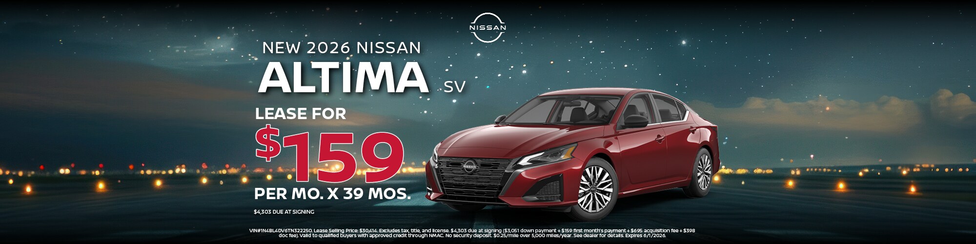2026 Nissan Altima Lease Offer | Hugh White Nissan of Lancaster