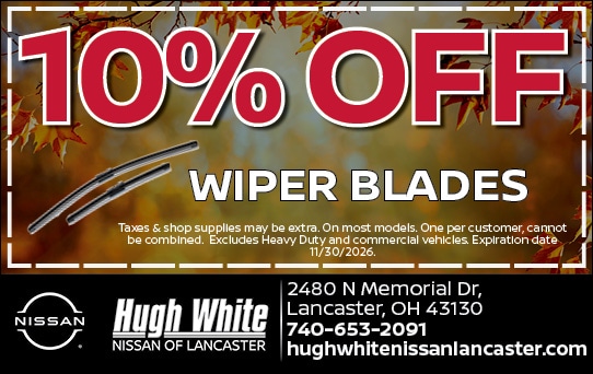 10% Off Wiper Blades