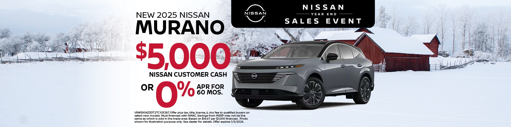 2025 Nissan Murano Finance Offer | Hugh White Nissan of Lancaster
