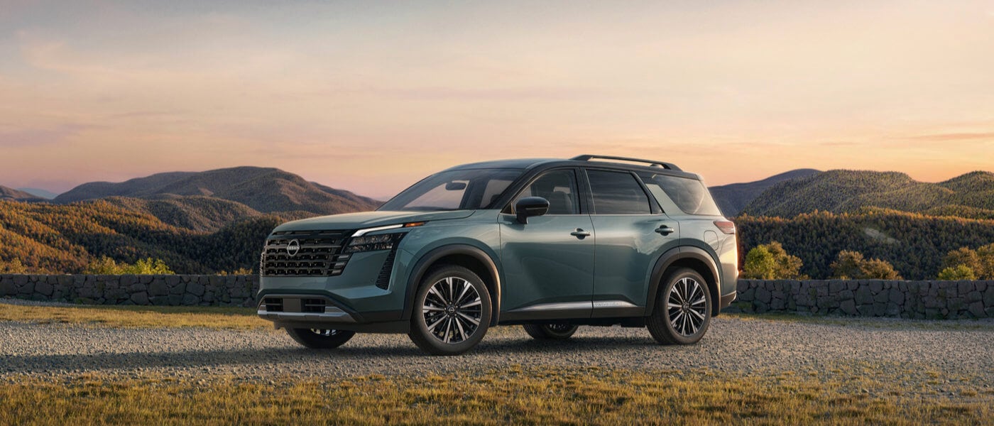 2026 Nissan Pathfinder parked in mountain range