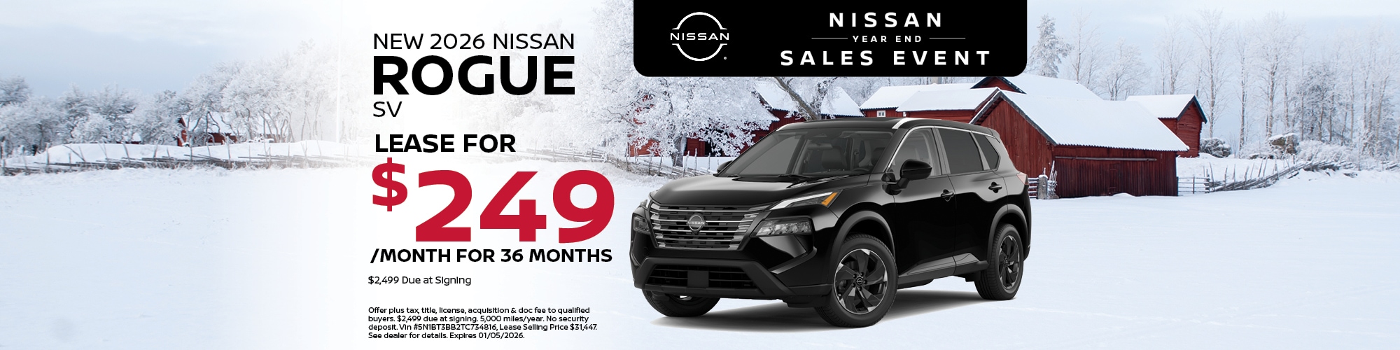 2026 Nissan Rogue Lease Offer | Hugh White Nissan of Lancaster