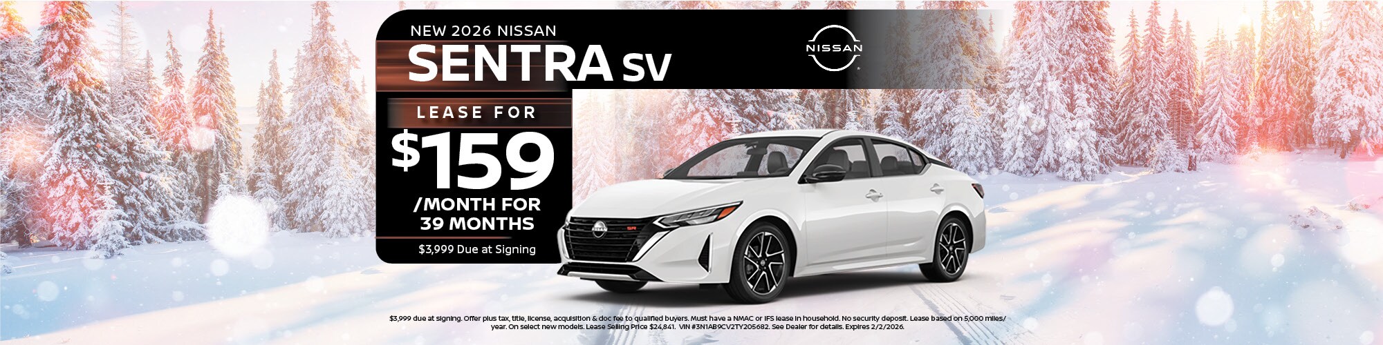 2026 Nissan Sentra Lease Offer | Hugh White Nissan of Lancaster