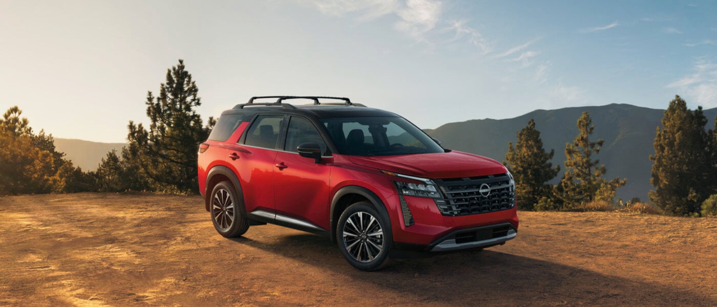 2026 Nissan Pathfinder parked atop mountain