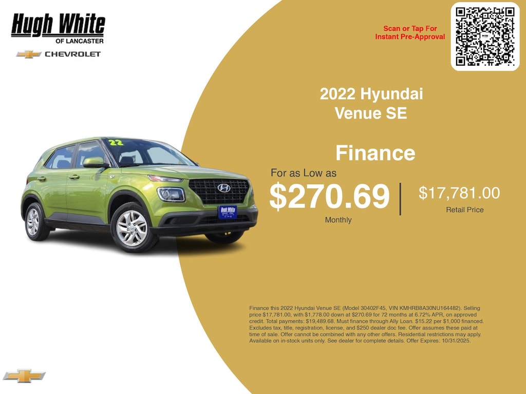 Used 2022 Hyundai Venue SE SUV