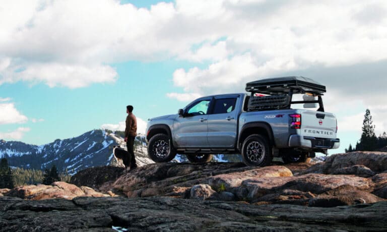 2022 Nissan Frontier with a cargo clamshell