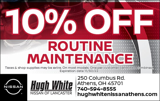 Nissan 10% Off Maintenance Routine Coupon