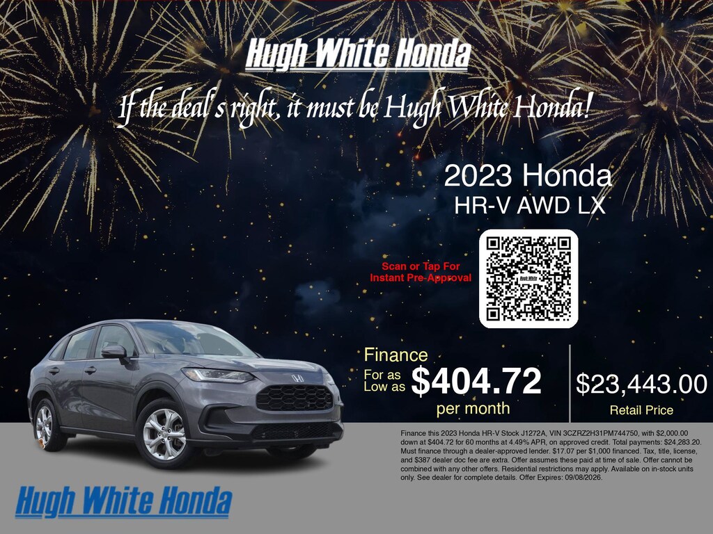 Certified 2023 Honda HR-V LX LX AWD CVT