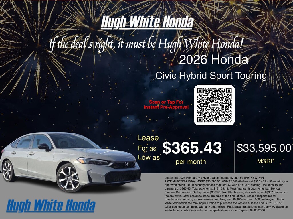 New 2026 Honda Civic Hatchback Hybrid Sport Touring Sport Touring CVT