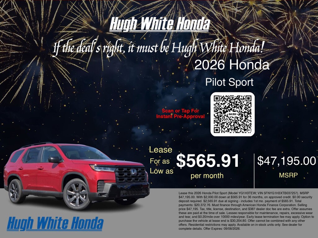 New 2026 Honda Pilot Sport Sport AWD
