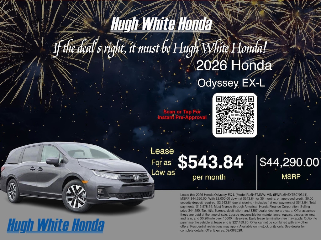 New 2026 Honda Odyssey EX-L EX-L Auto