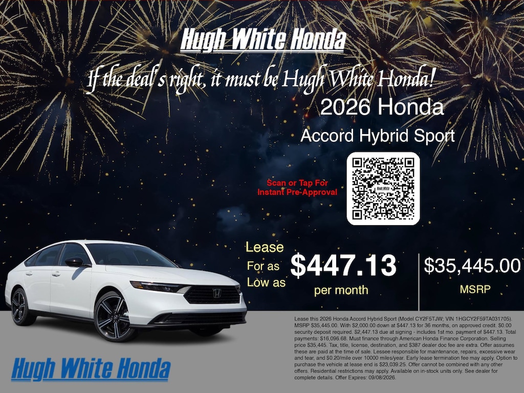 New 2026 Honda Accord Hybrid Sport Sedan