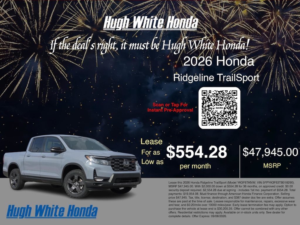 New 2026 Honda Ridgeline TrailSport TrailSport AWD