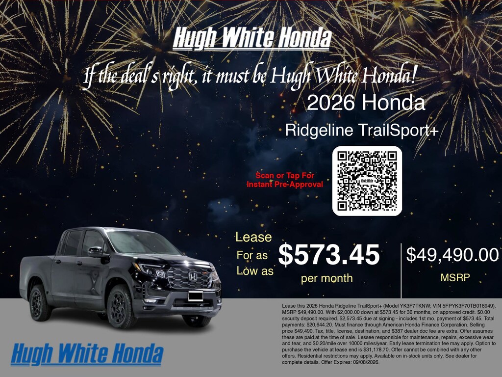 New 2026 Honda Ridgeline TrailSport+ TrailSport+ AWD