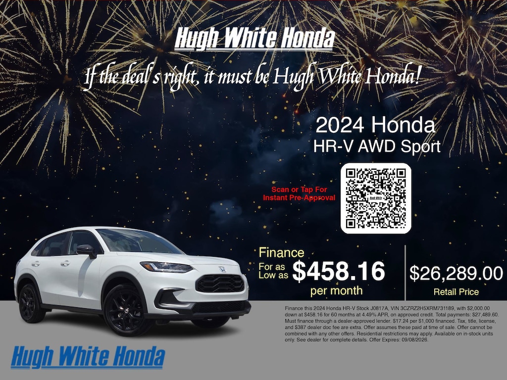 Certified 2024 Honda HR-V Sport Sport AWD CVT
