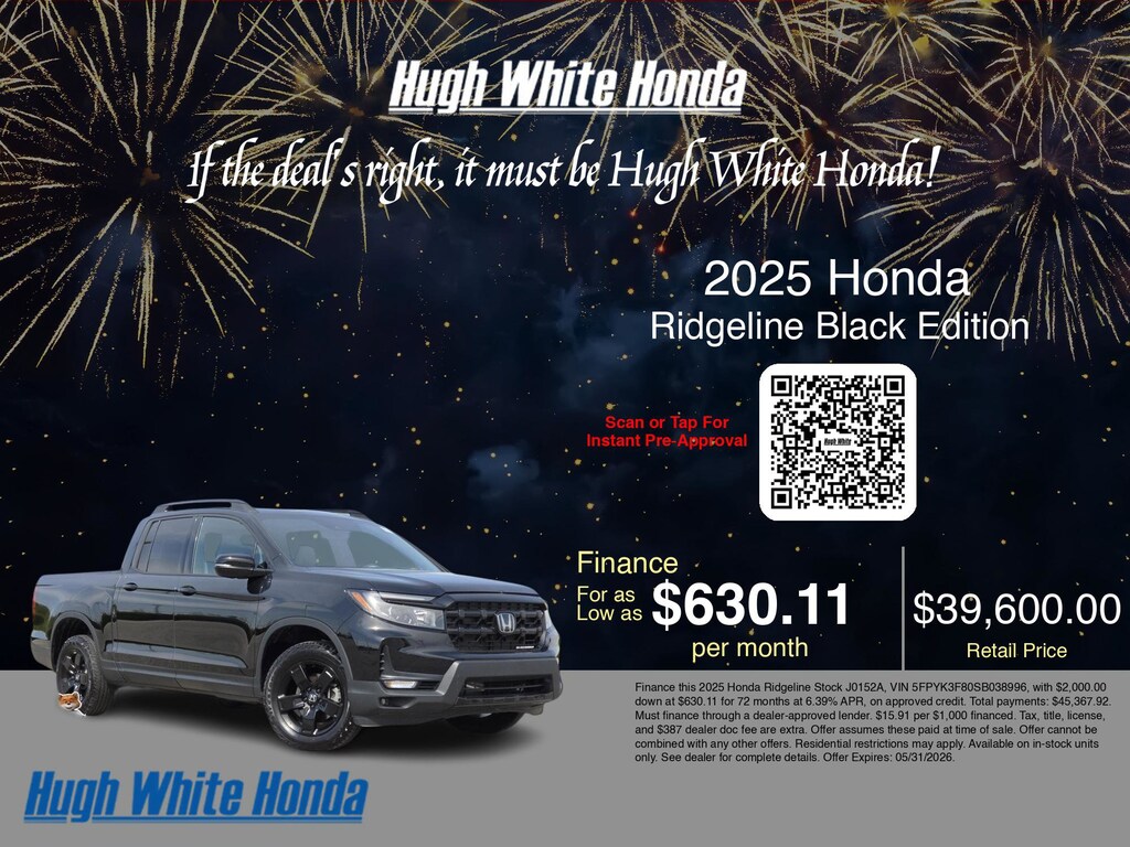 Used 2025 Honda Ridgeline Black Edition Black Edition AWD