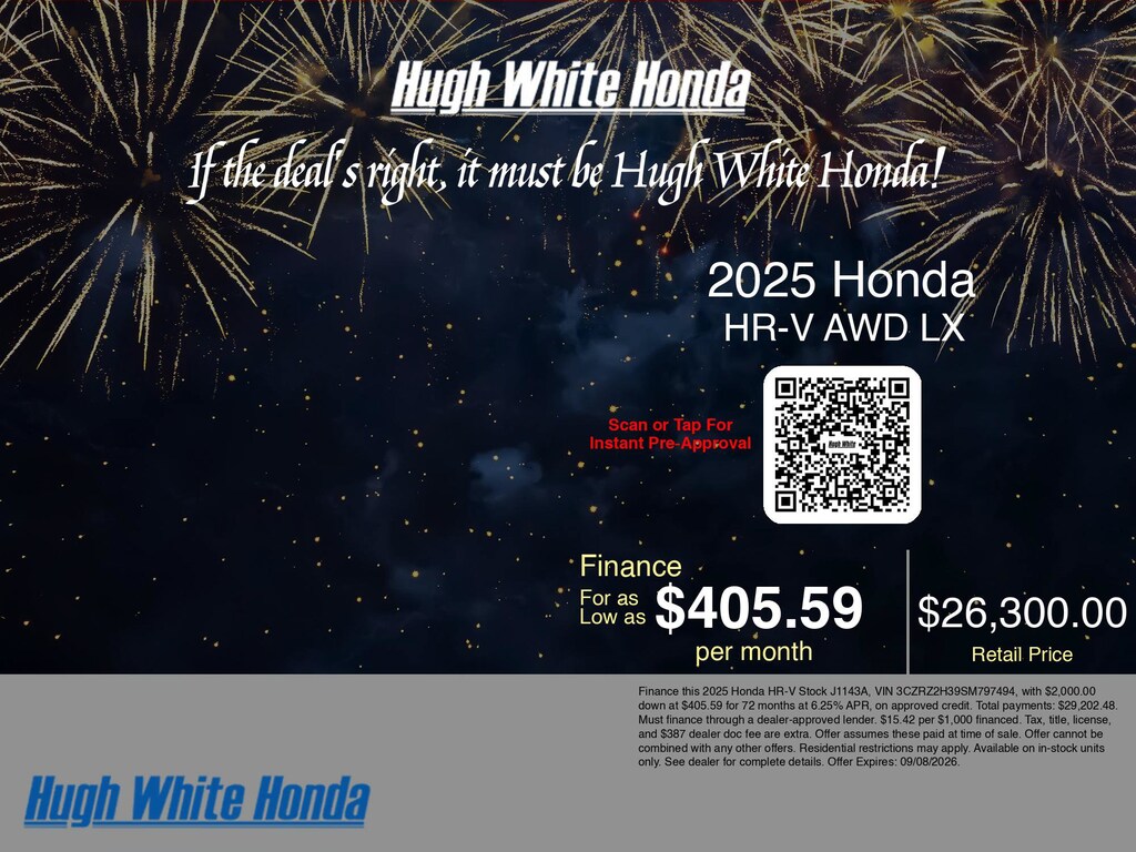 Certified 2025 Honda HR-V LX LX AWD CVT