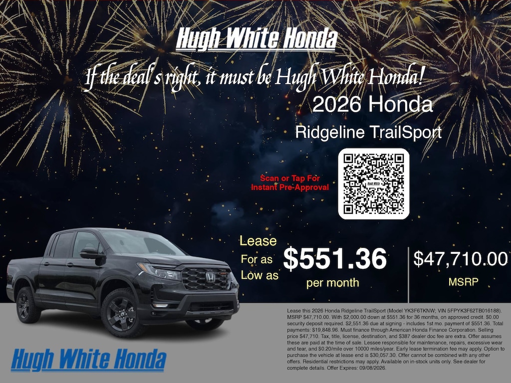 New 2026 Honda Ridgeline TrailSport TrailSport AWD