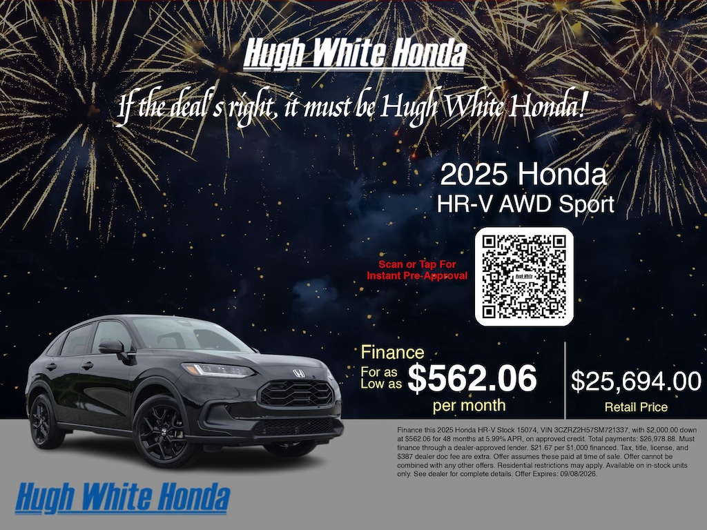 Used 2025 Honda HR-V Sport Sport AWD CVT