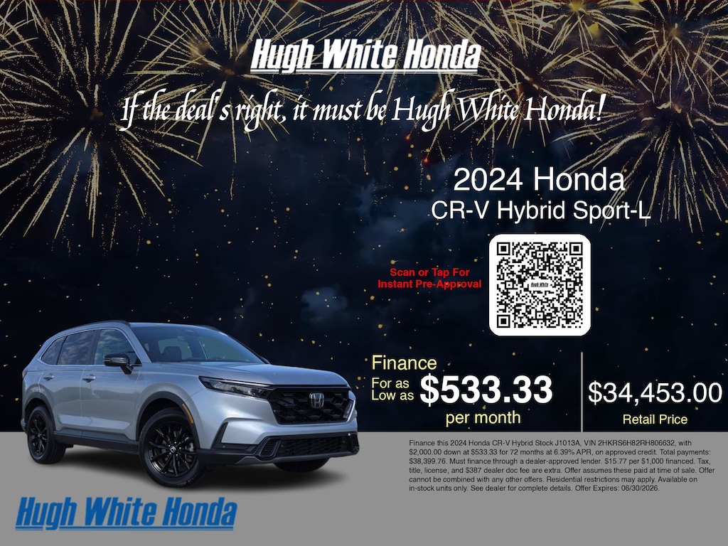 Certified 2024 Honda CR-V Hybrid Sport-L Sport-L AWD