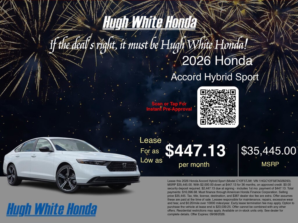 New 2026 Honda Accord Hybrid Sport Sedan