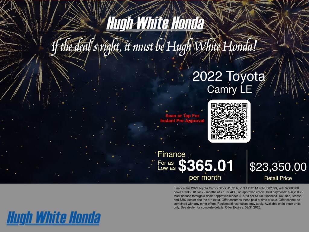 Used 2022 Toyota Camry LE LE Auto
