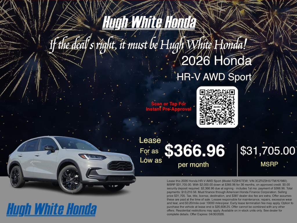 New 2026 Honda HR-V Sport Sport AWD CVT