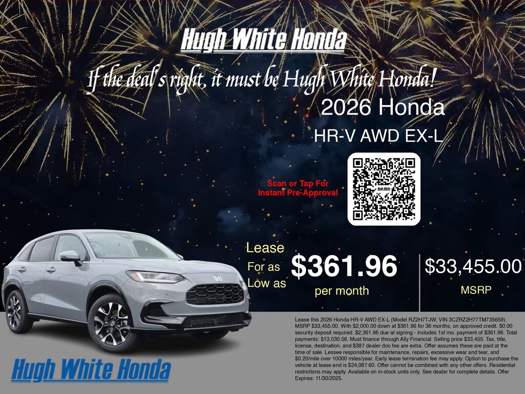 New 2026 Honda HR-V EX-L EX-L AWD CVT