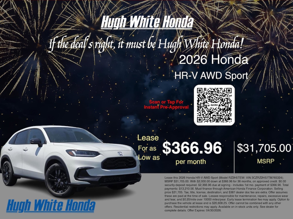 New 2026 Honda HR-V Sport Sport AWD CVT