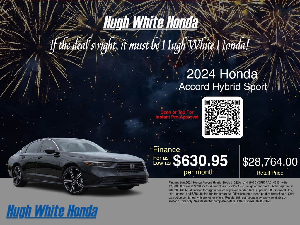 Certified 2024 Honda Accord Hybrid Sport Sedan
