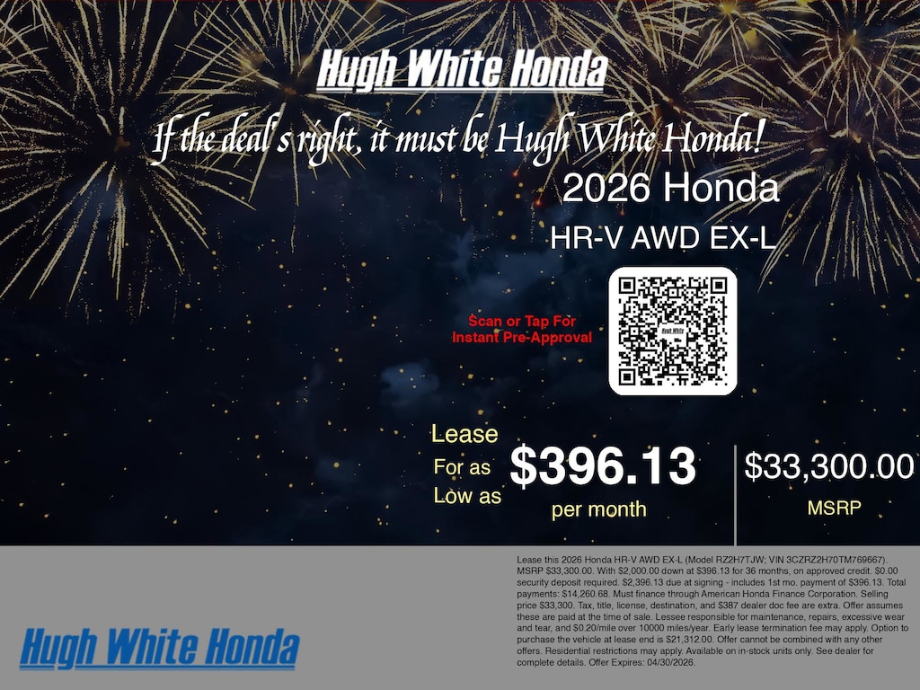 New 2026 Honda HR-V EX-L EX-L AWD CVT