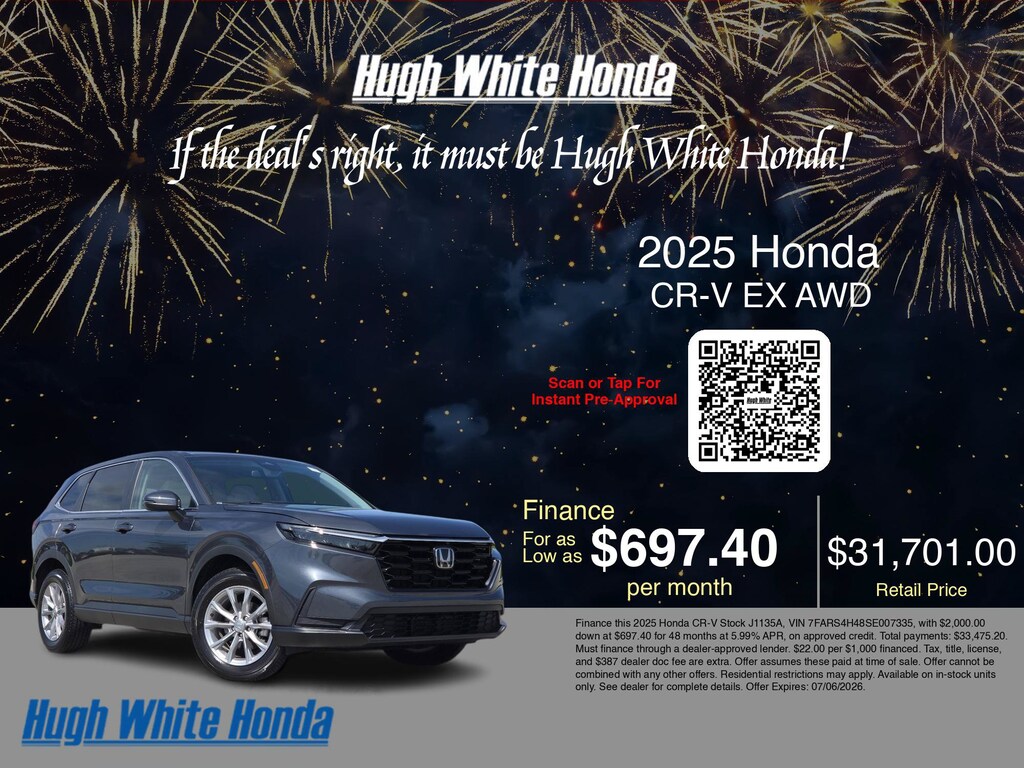 Certified 2025 Honda CR-V EX EX AWD