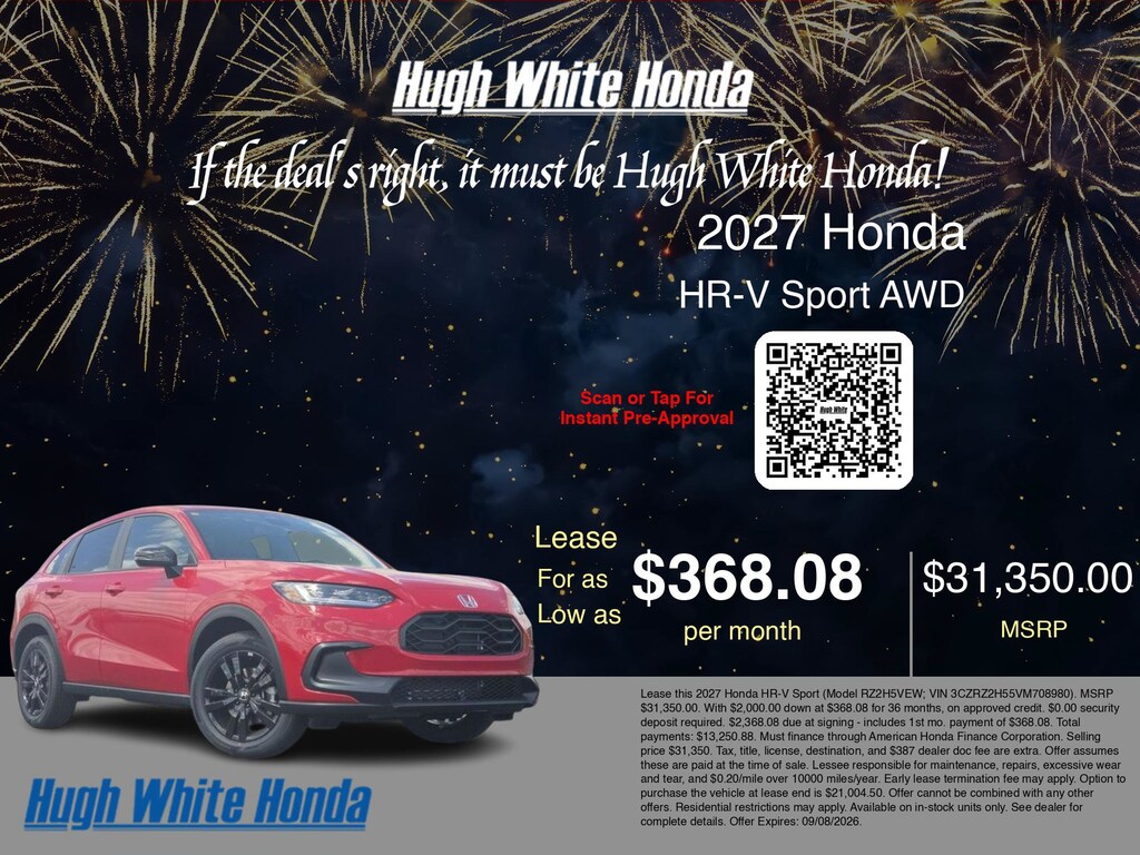 New 2027 Honda HR-V Sport Sport AWD CVT