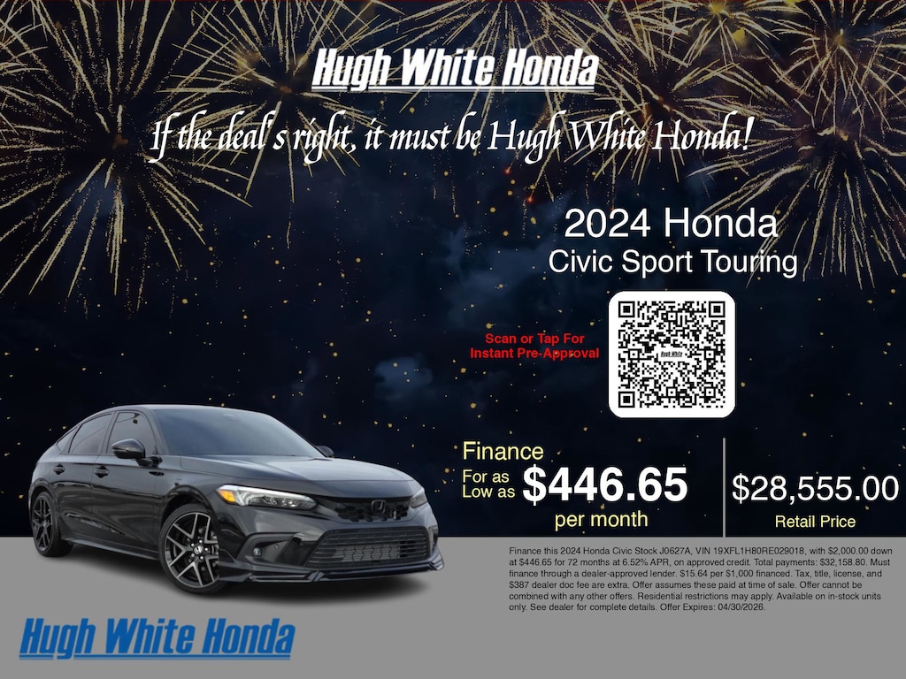 Used 2024 Honda Civic Hatchback Sport Touring Sport Touring CVT