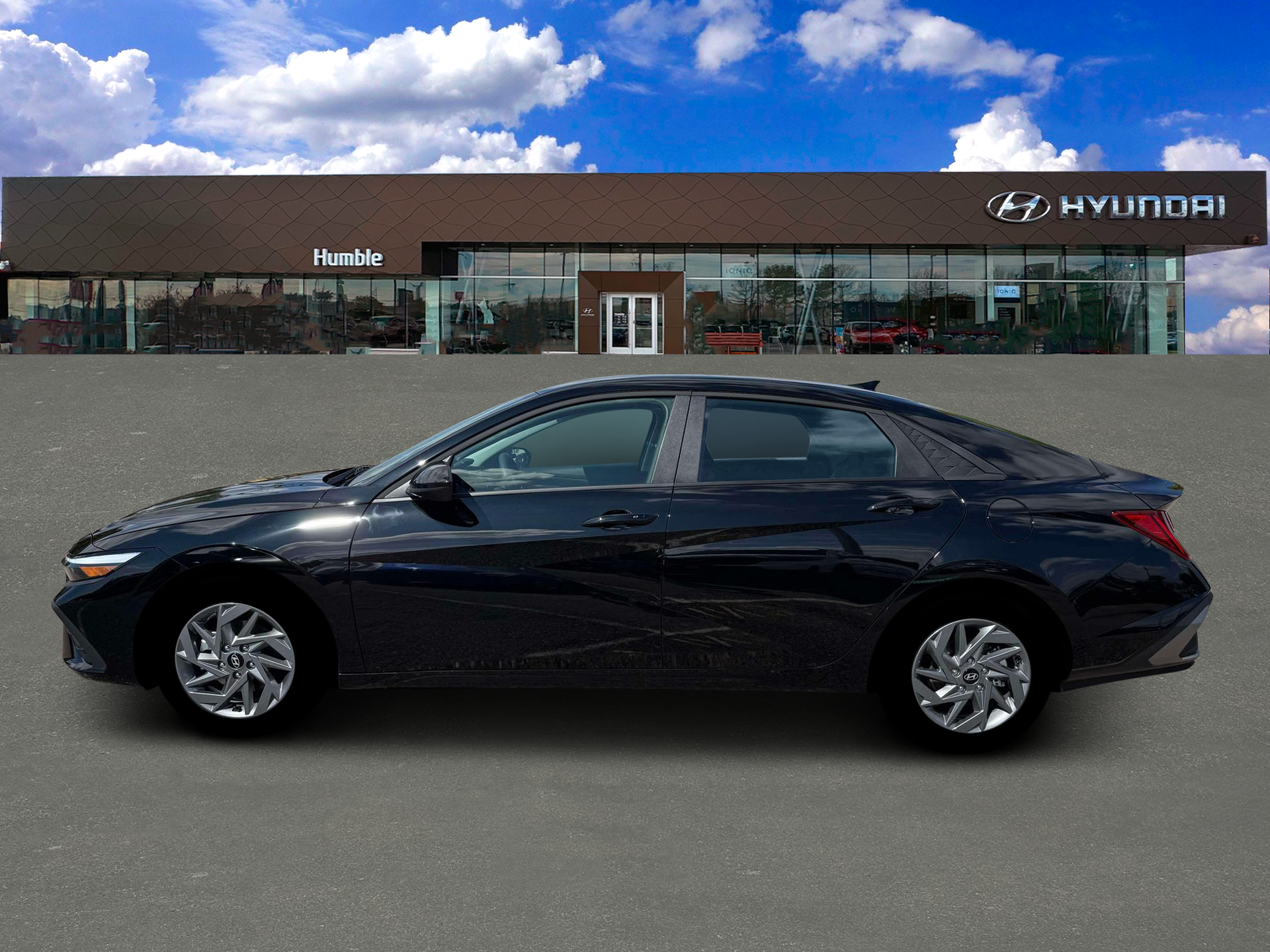 New 2026 Hyundai Elantra Hybrid Blue Sedan