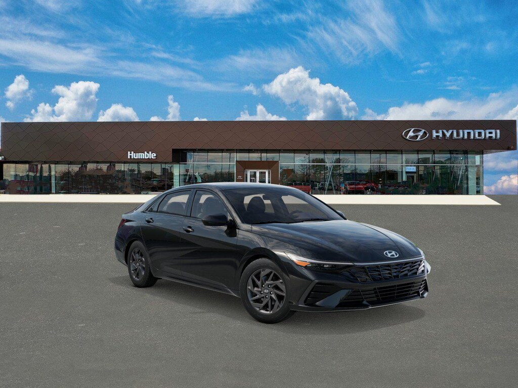 New 2026 Hyundai Elantra Hybrid Blue Sedan
