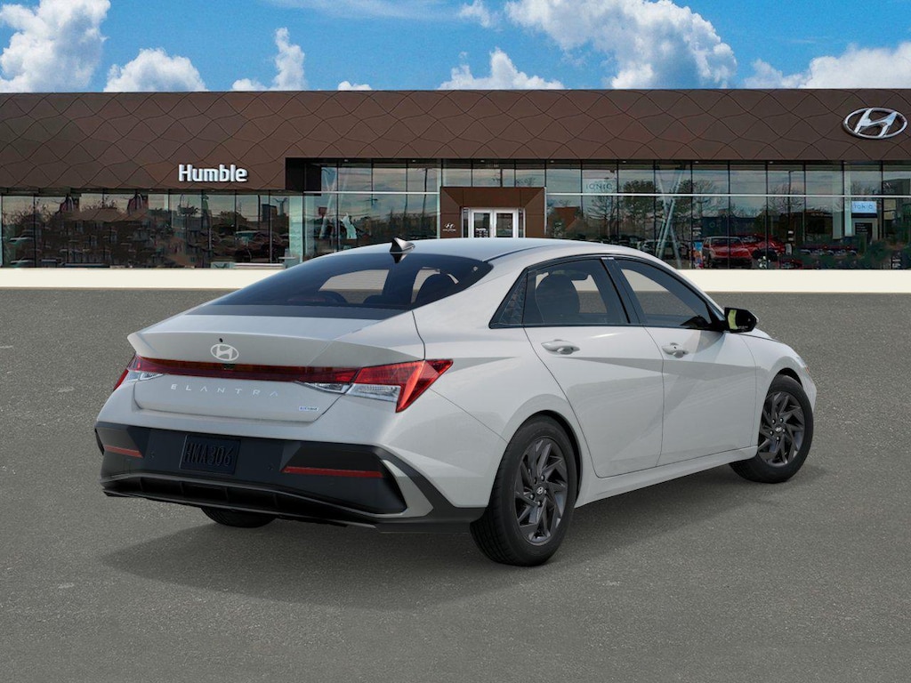 New 2026 Hyundai Elantra Hybrid Blue Sedan