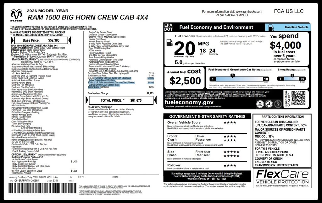 2026 RAM 1500