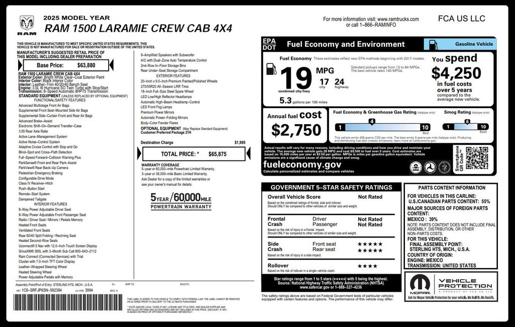 2025 RAM 1500