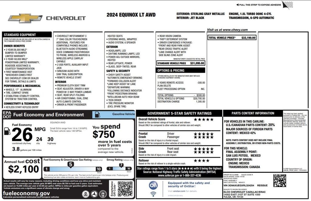 Certified 2024 Chevrolet Equinox LT SUV