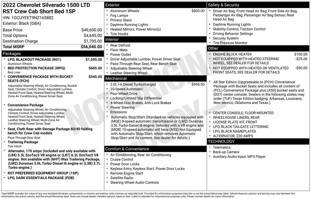 Certified 2022 Chevrolet Silverado 1500 LTD RST Truck