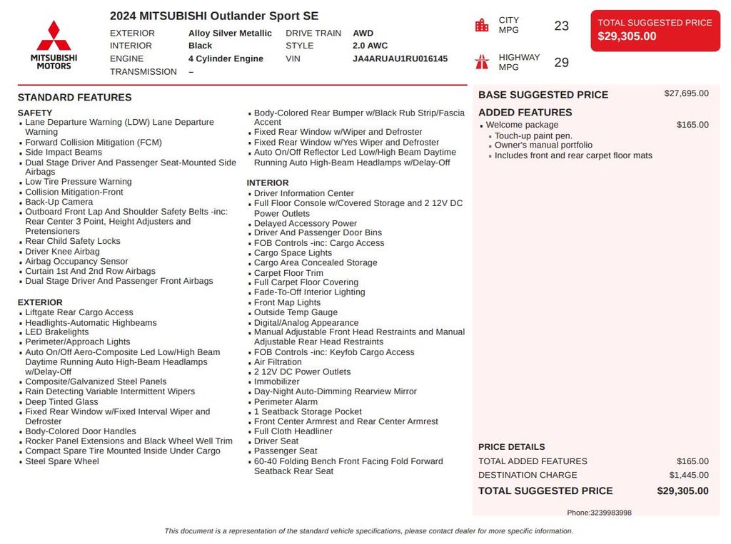 2024 Mitsubishi Outlander Sport